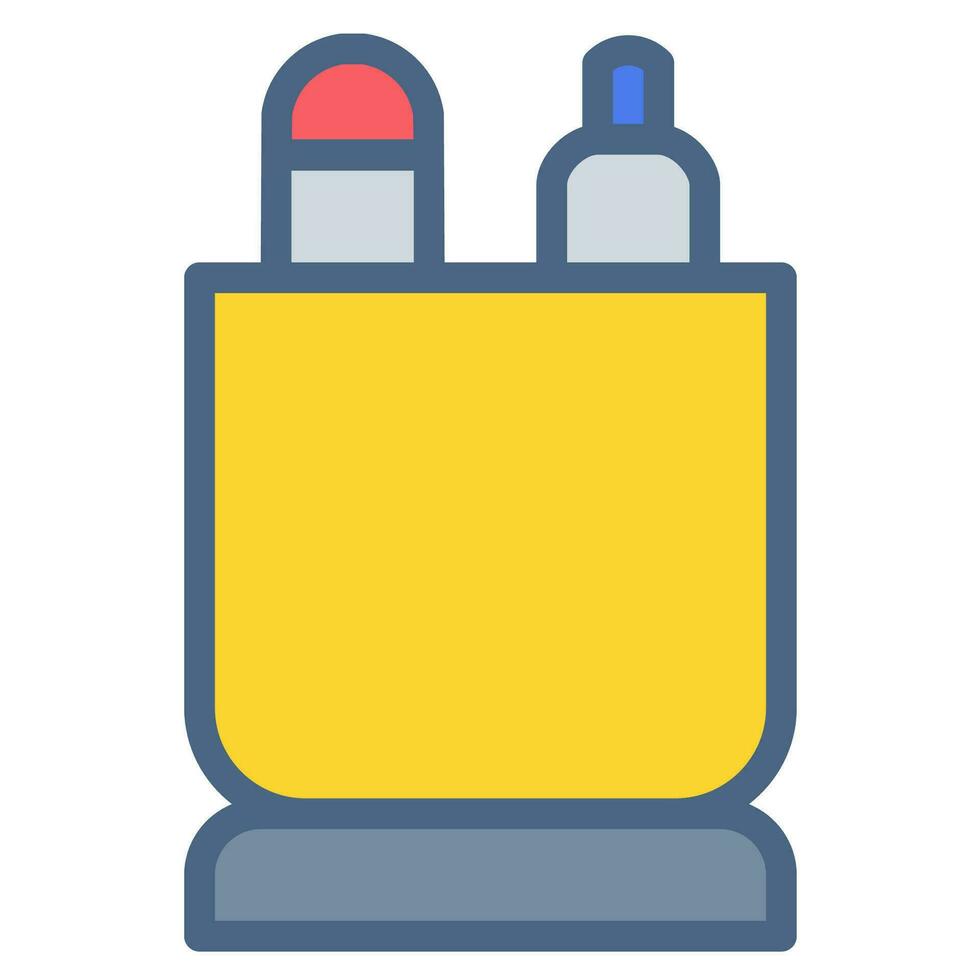 Schreibwaren Symbol oder Logo Illustration gefüllt Farbe Stil vektor