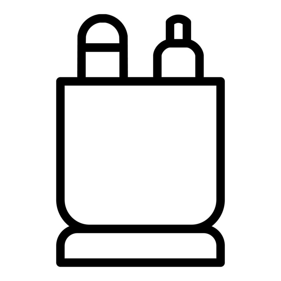 Schreibwaren Symbol oder Logo Illustration Gliederung schwarz Stil vektor