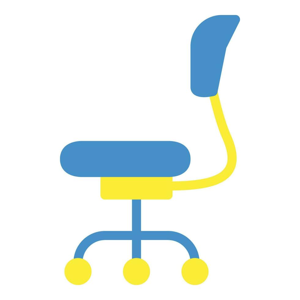 Stuhl Symbol oder Logo Illustration eben Farbe Stil vektor