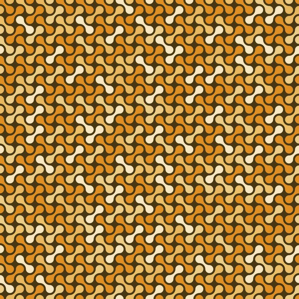 schön nahtlos alt Orange Metabälle Muster vektor