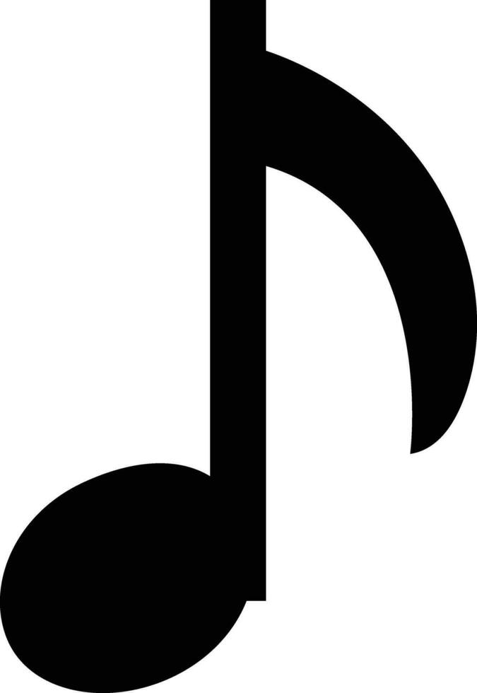 musik anteckningar ikon i platt stil. musikalisk nyckel tecken. isolerat på fast piktogram svart musikalisk enkel symbol element. vektor för appar och hemsida