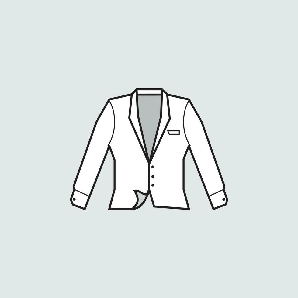 Vektor Illustration - - stilvoll Fachmann Weiß Smoking Kleidung zum Geschäft - - eben Silhouette Stil