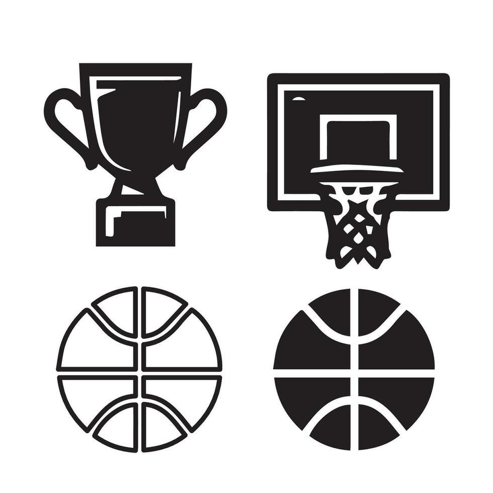 Basketball Symbol perfekt zum Logos, Statistiken und Infografiken. vektor