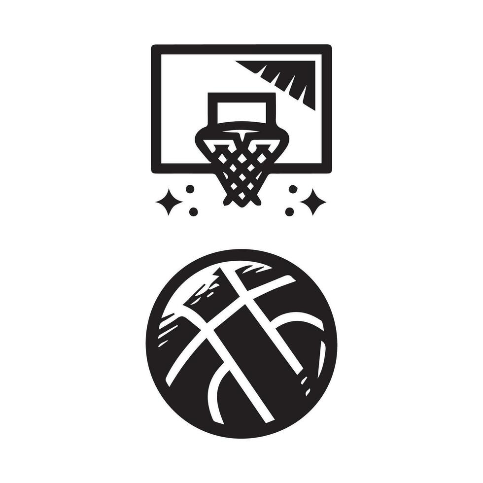 Basketball Symbol perfekt zum Logos, Statistiken und Infografiken. vektor