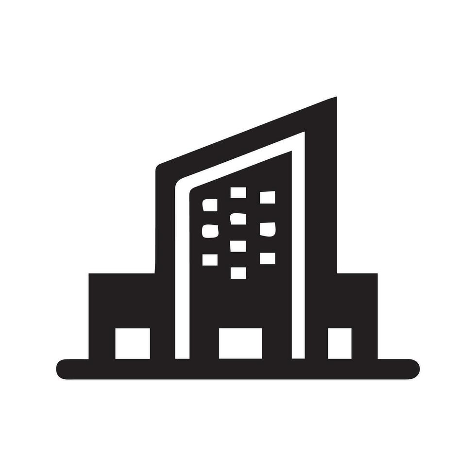 byggnad tecken ikon i platt stil. lägenhet vektor illustration . arkitektur företag begrepp.