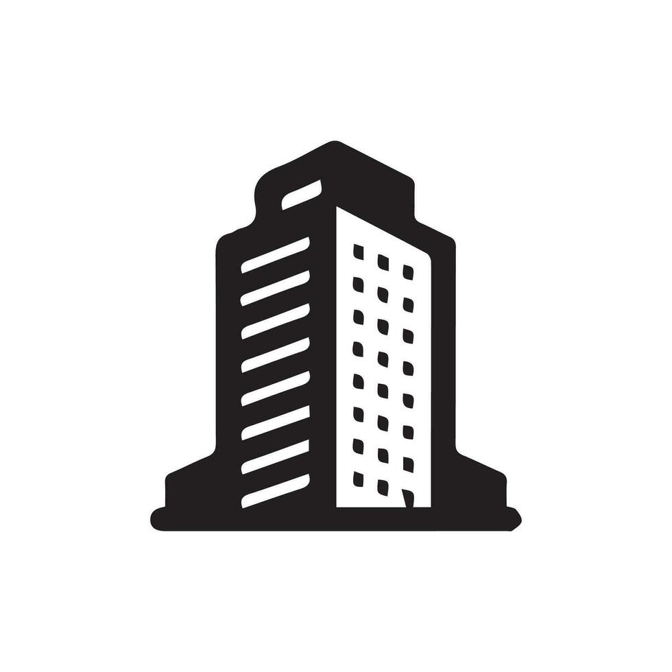 byggnad tecken ikon i platt stil. lägenhet vektor illustration . arkitektur företag begrepp.