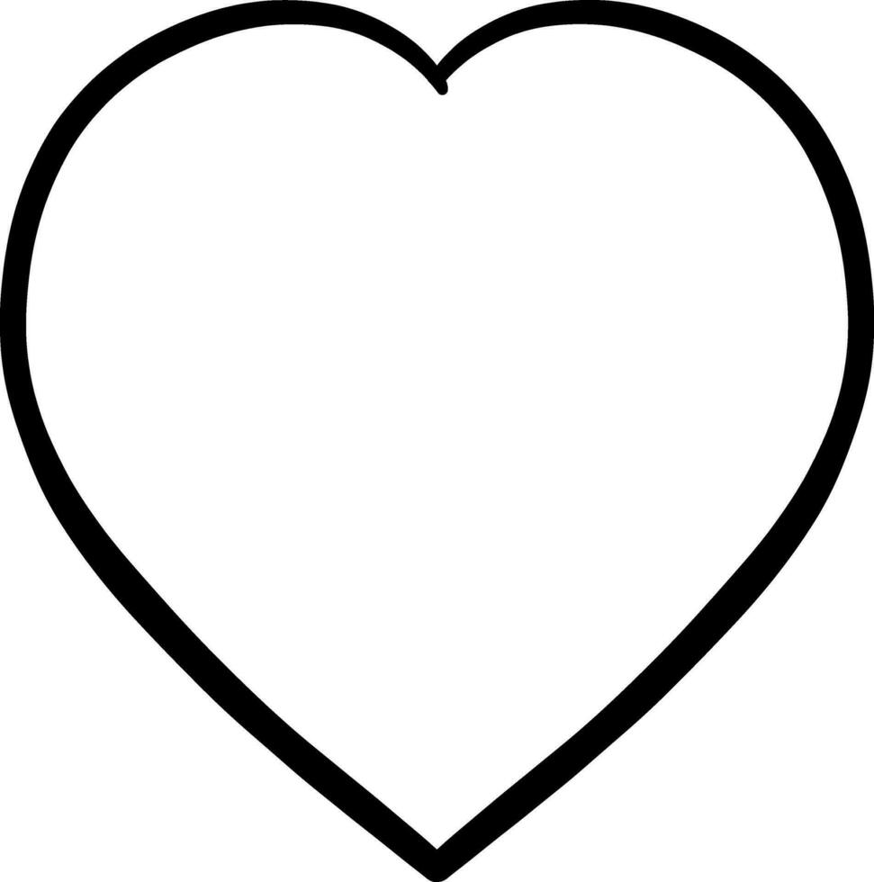 Hand gezeichnet Linie Herz auf Weiß Hintergrund. vektor