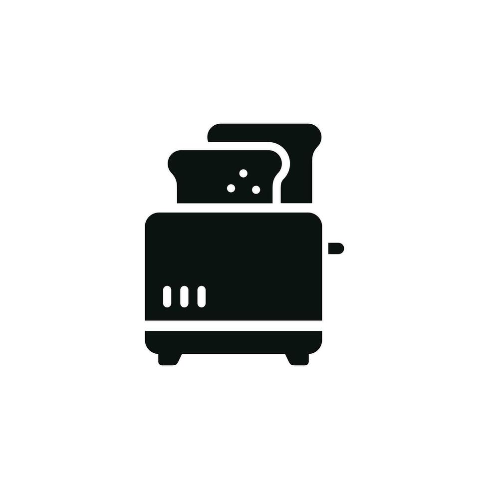 Toaster Symbol isoliert auf Weiß Hintergrund vektor