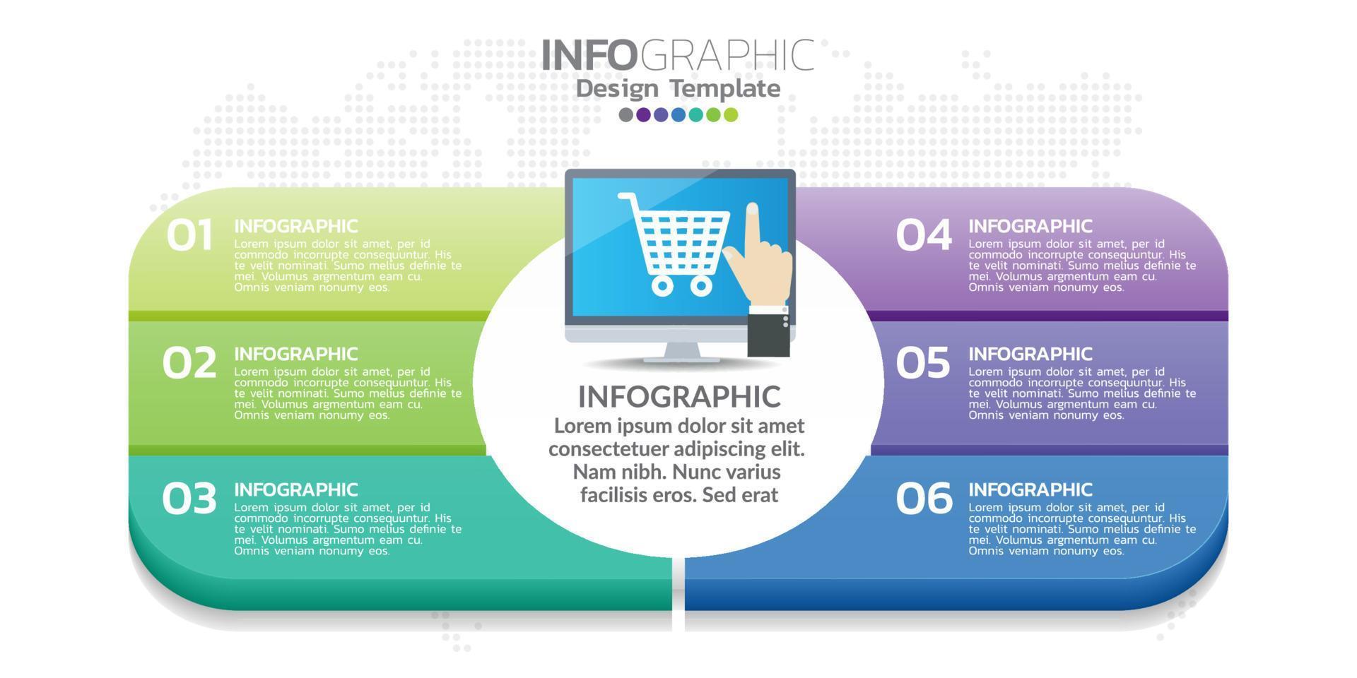 Business Timeline Infografik 3D-Stil Optionen Banner. vektor