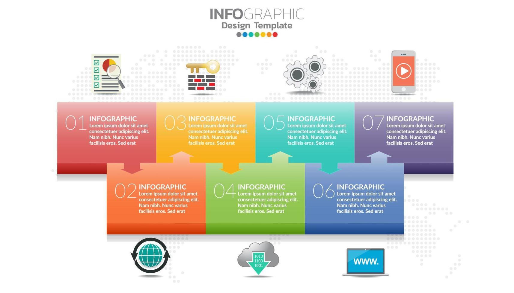 Business Timeline Infografik 3D-Stil Optionen Banner. vektor