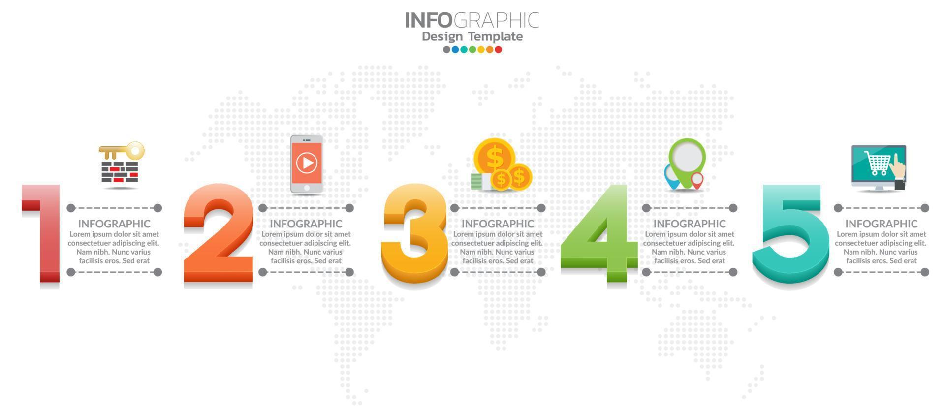 Business Timeline Infografik 3D-Stil Optionen Banner. vektor