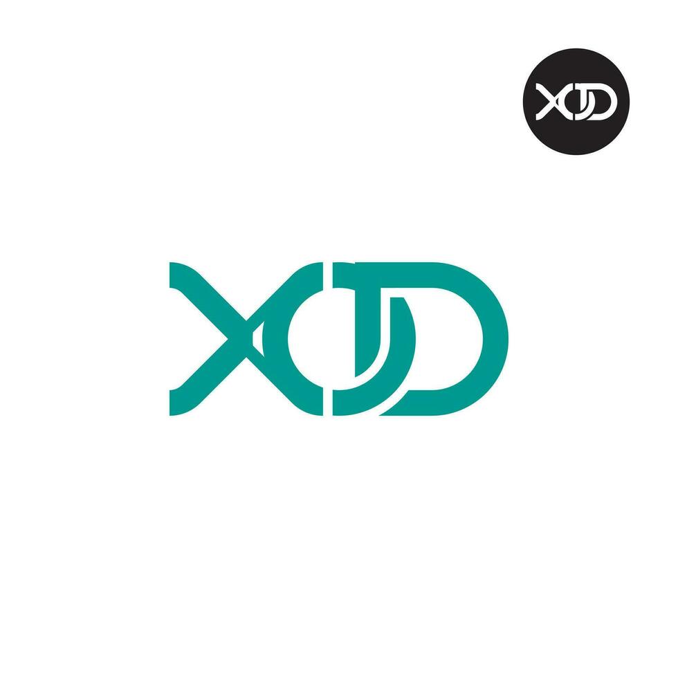 Brief xod Monogramm Logo Design vektor