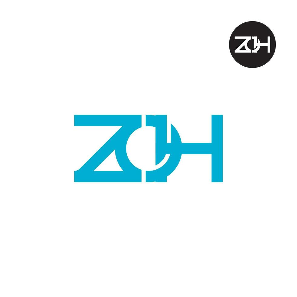Brief zoh Monogramm Logo Design vektor