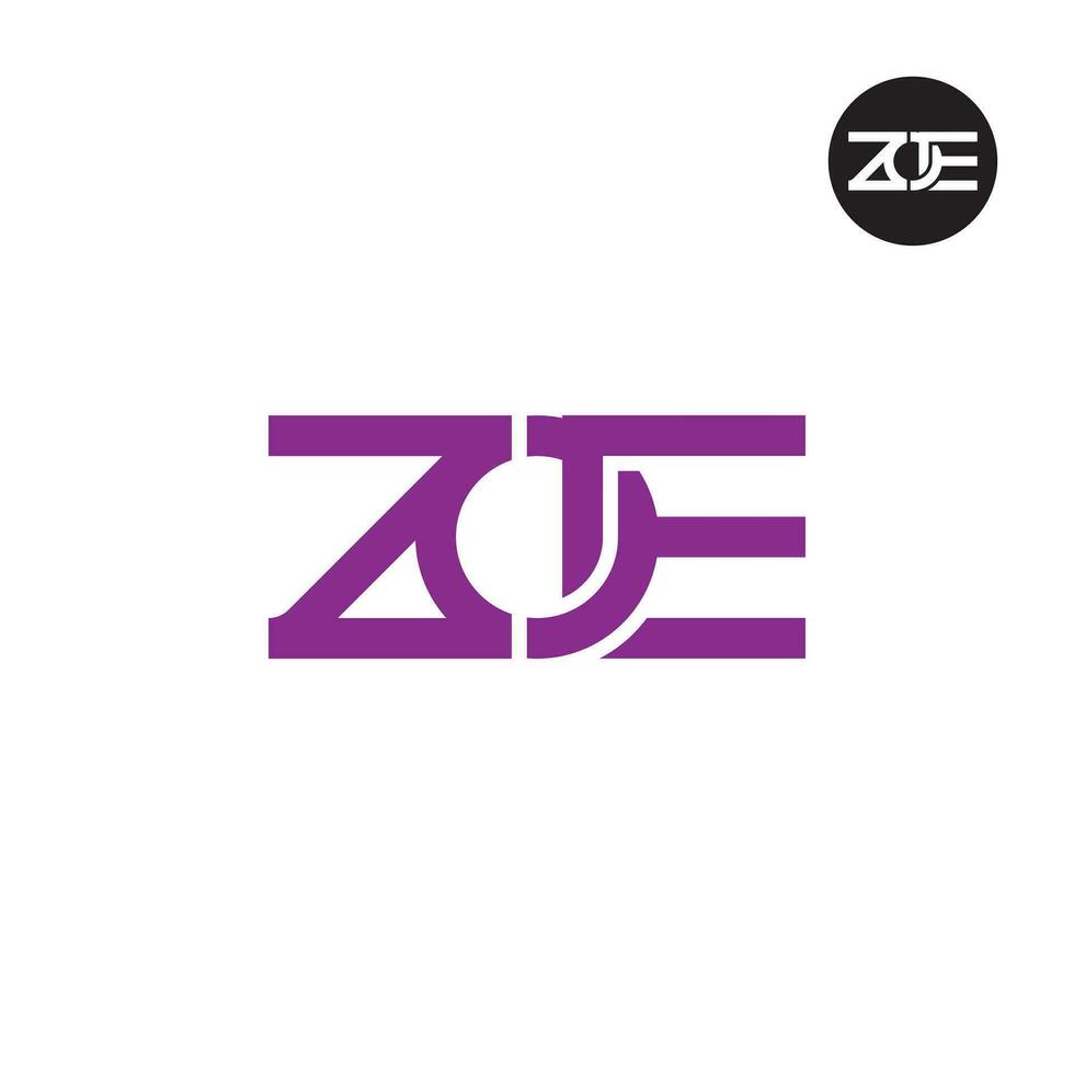 brev zoe monogram logotyp design vektor