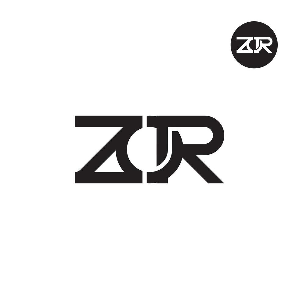 Brief zor Monogramm Logo Design vektor