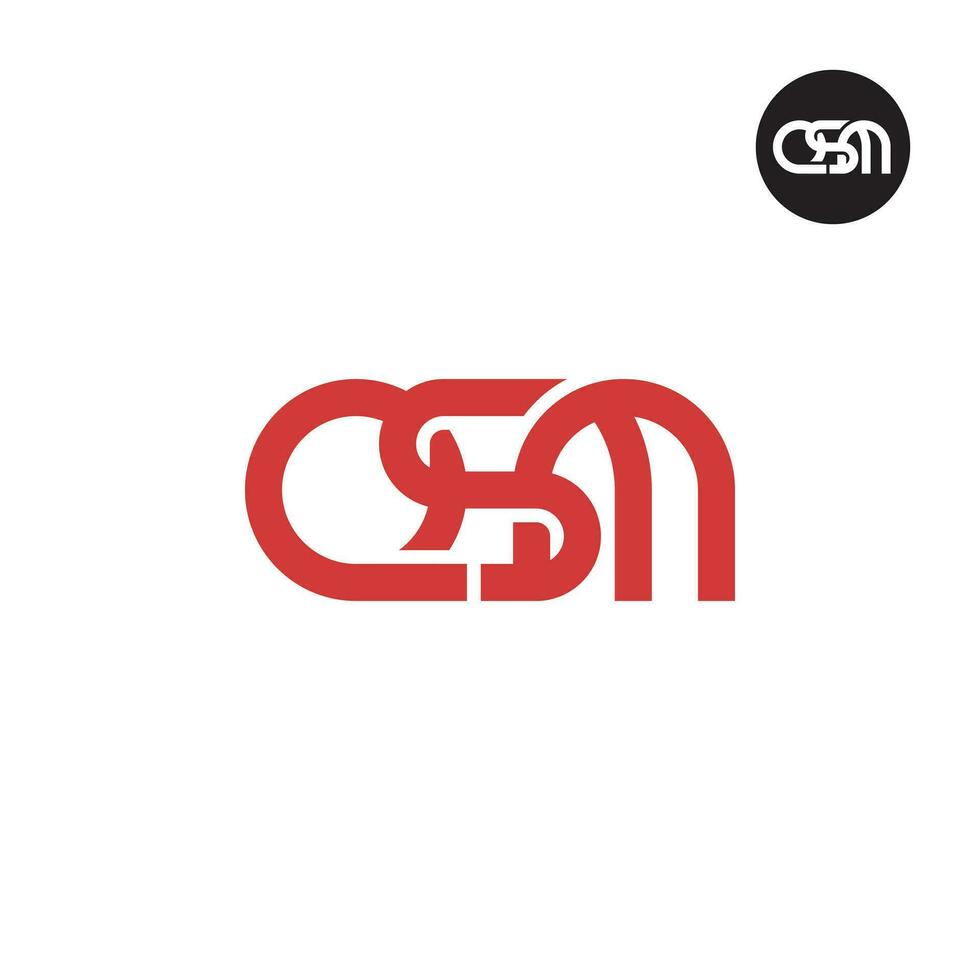 Brief qm Monogramm Logo Design vektor