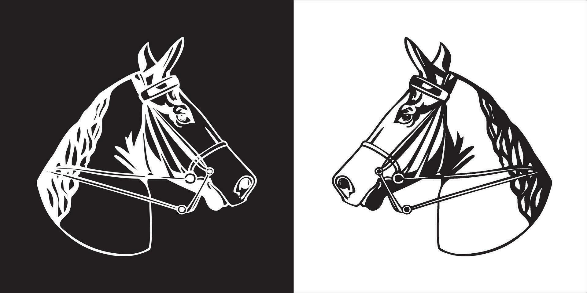 Illustration Vektor Grafik von Pferd Kopf Symbol