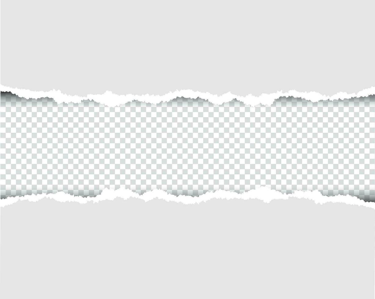 trasig papper ram på transparent bakgrund - stock illustration vektor