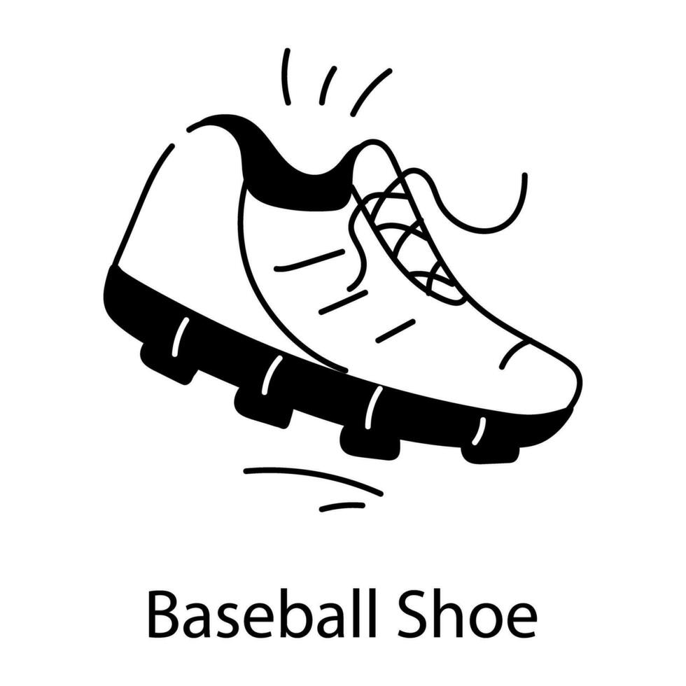 trendig baseboll sko vektor