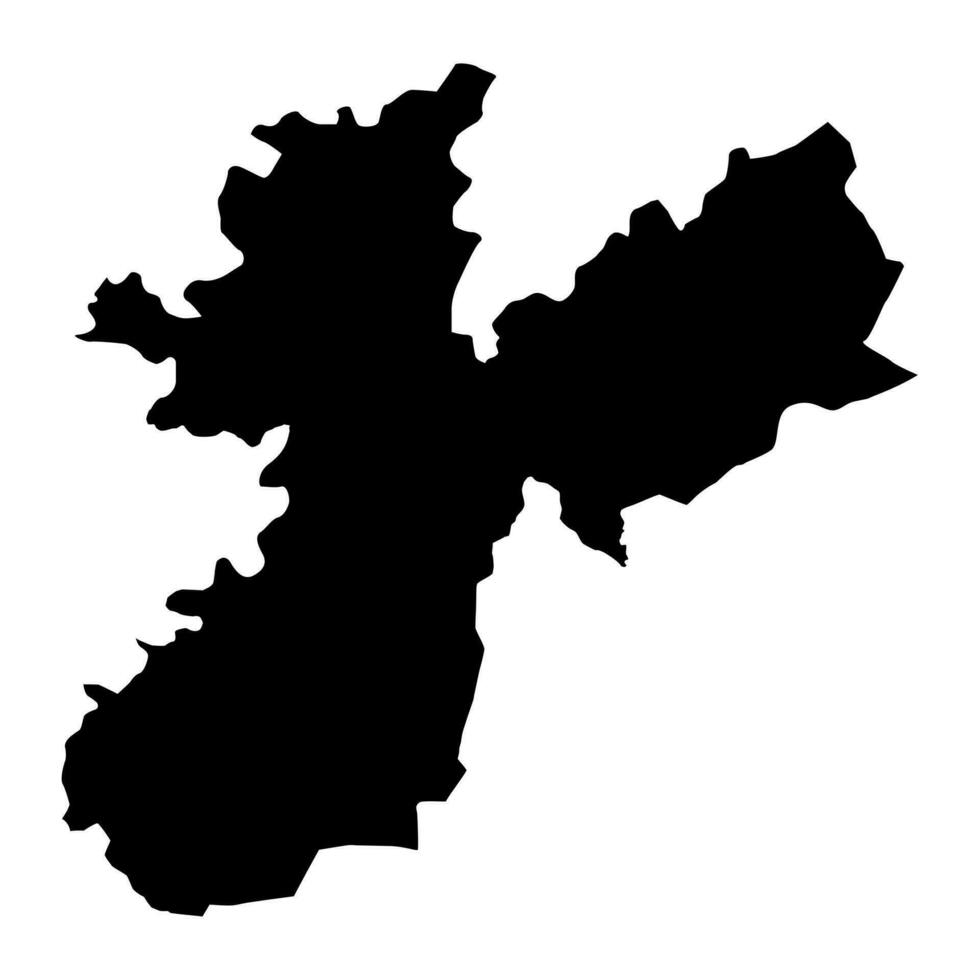 nabatie Gouvernorat Karte, administrative Aufteilung von Libanon. Vektor Illustration.