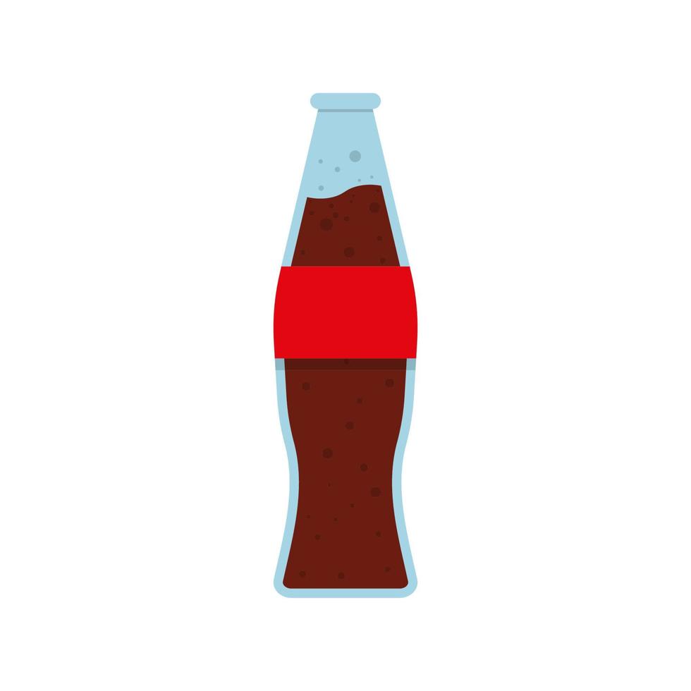 Soda in einer Glasflasche. Vektorillustration im flachen Design vektor