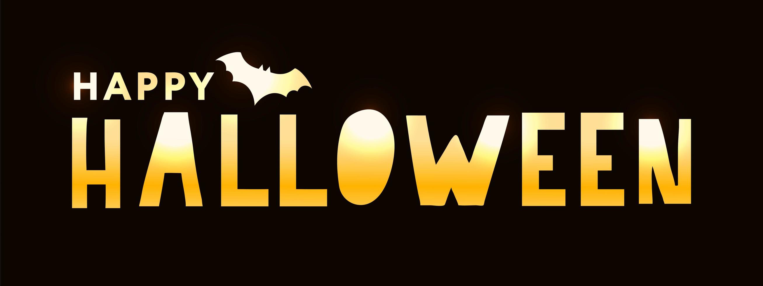 glad halloween text banner bokstäver semester specialerbjudande shoppa nu vektor