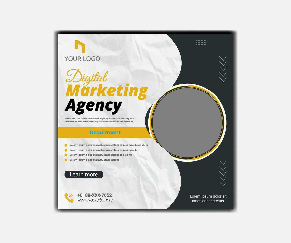 kreativ Marketing Agentur korporativ Geschäft Platz Sozial Medien Post Banner vektor