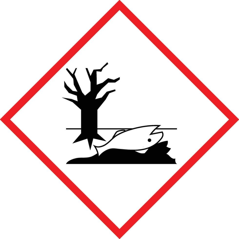 Umwelt Gefahr Chemikalien giftig zu Wasser- Tierwelt Symbol vektor