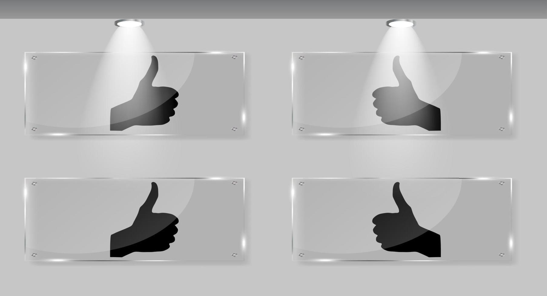 Handzeichen auf weißen Rahmen in der Kunstgalerie-Vektor-Illustration. vektor