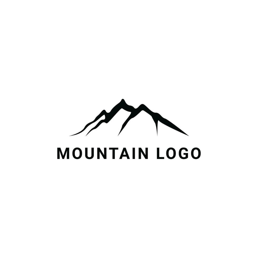 svart berg logotyp design vektor mall
