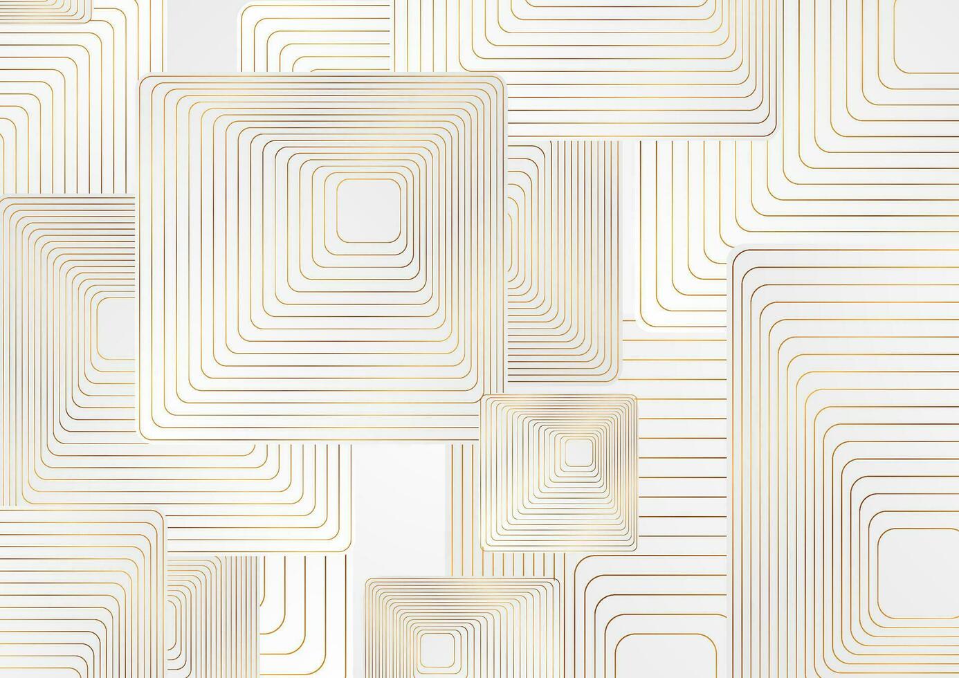 grau abstrakt Hintergrund mit golden Quadrate vektor