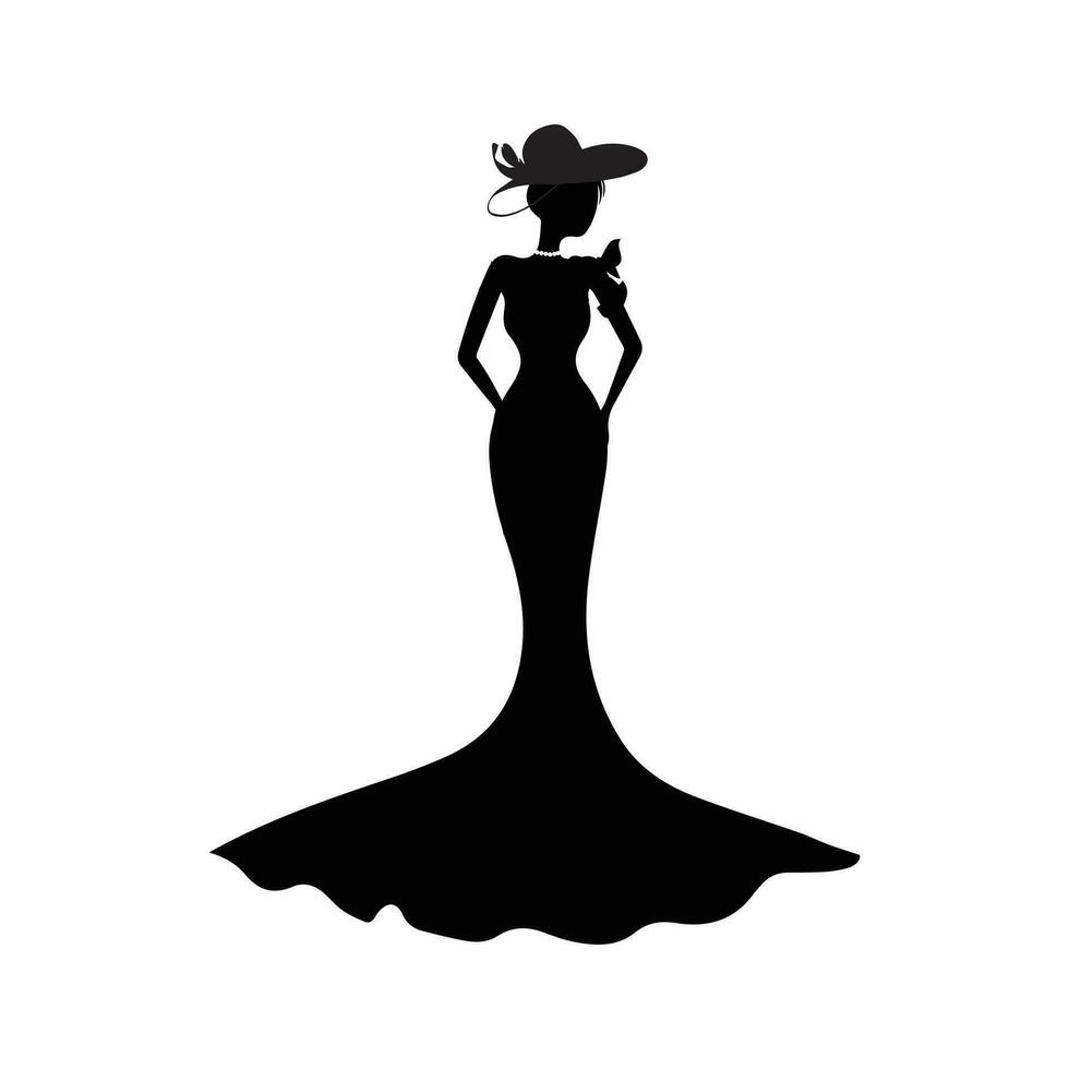 Mann, Frau und Kinder Stehen Silhouette. Gruppe im formal Kleid. Shillouette romantisch Paar Bild. Silhouetten von Personen. vektor