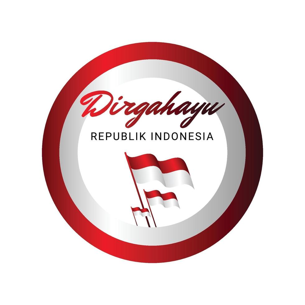 Happy Indonesien Unabhängigkeitstag Feier Vektor Template Design Illustration