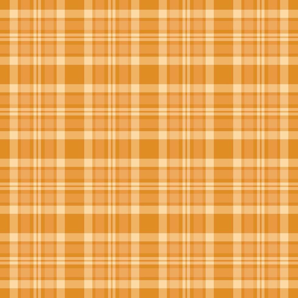 Innen- prüfen Stoff Textur, Netzwerk Hintergrund Plaid Schottenstoff. spanisch Muster Vektor nahtlos Textil- im Orange und sandig braun Farben.