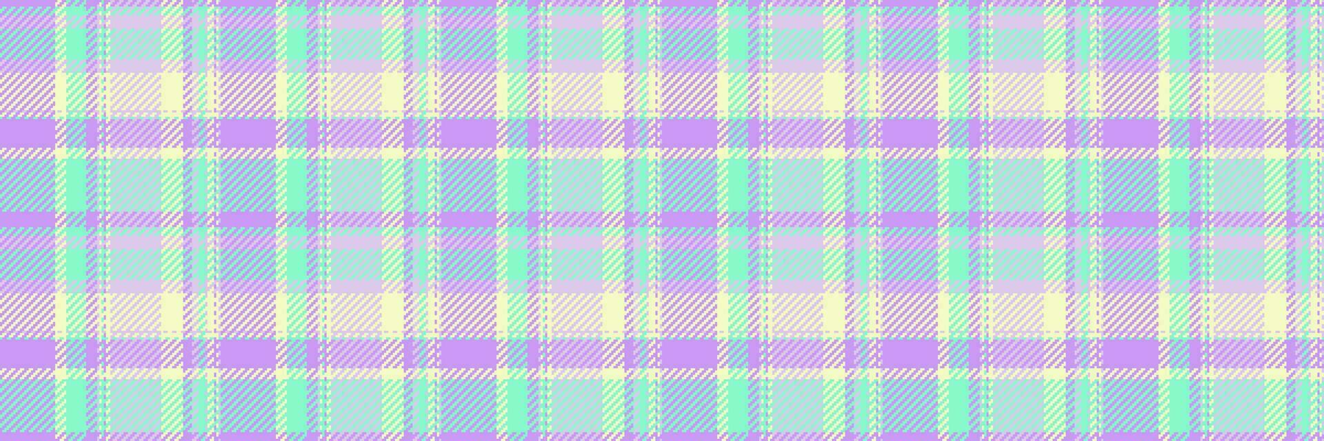 horisontell vektor pläd tyg, picknick kolla upp sömlös textur. interiör mönster bakgrund textil- tartan i ljus och mynta färger.