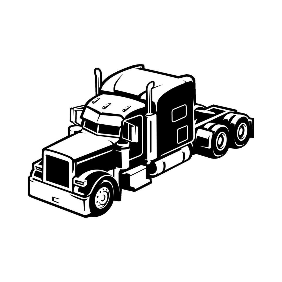 LKW-Illustration-Logo-Vektor vektor