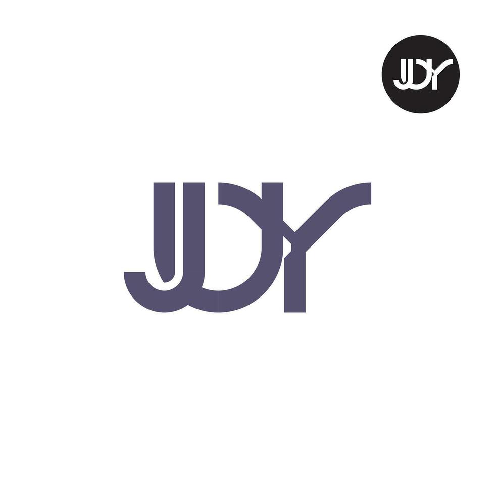 Brief juy Monogramm Logo Design vektor