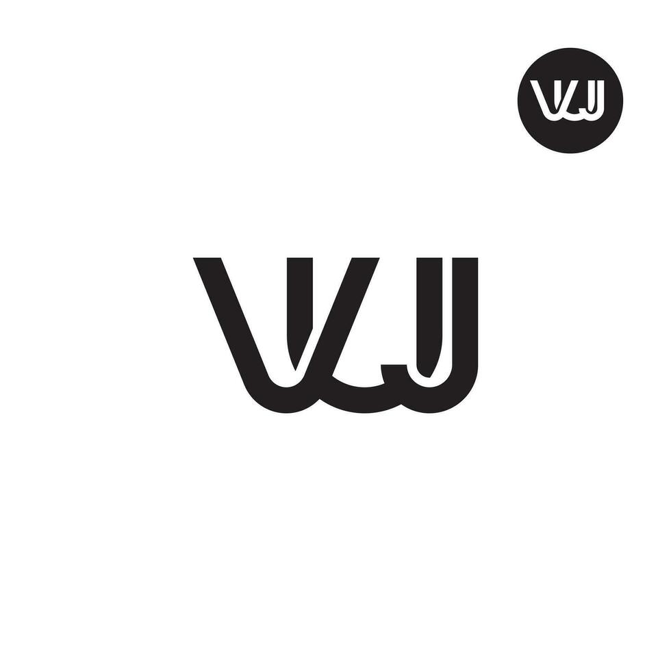 Brief vuj Monogramm Logo Design vektor