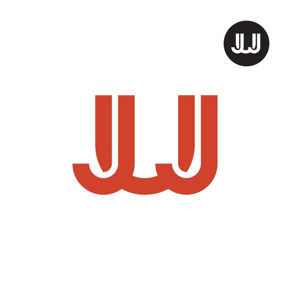 Brief Juj Monogramm Logo Design vektor