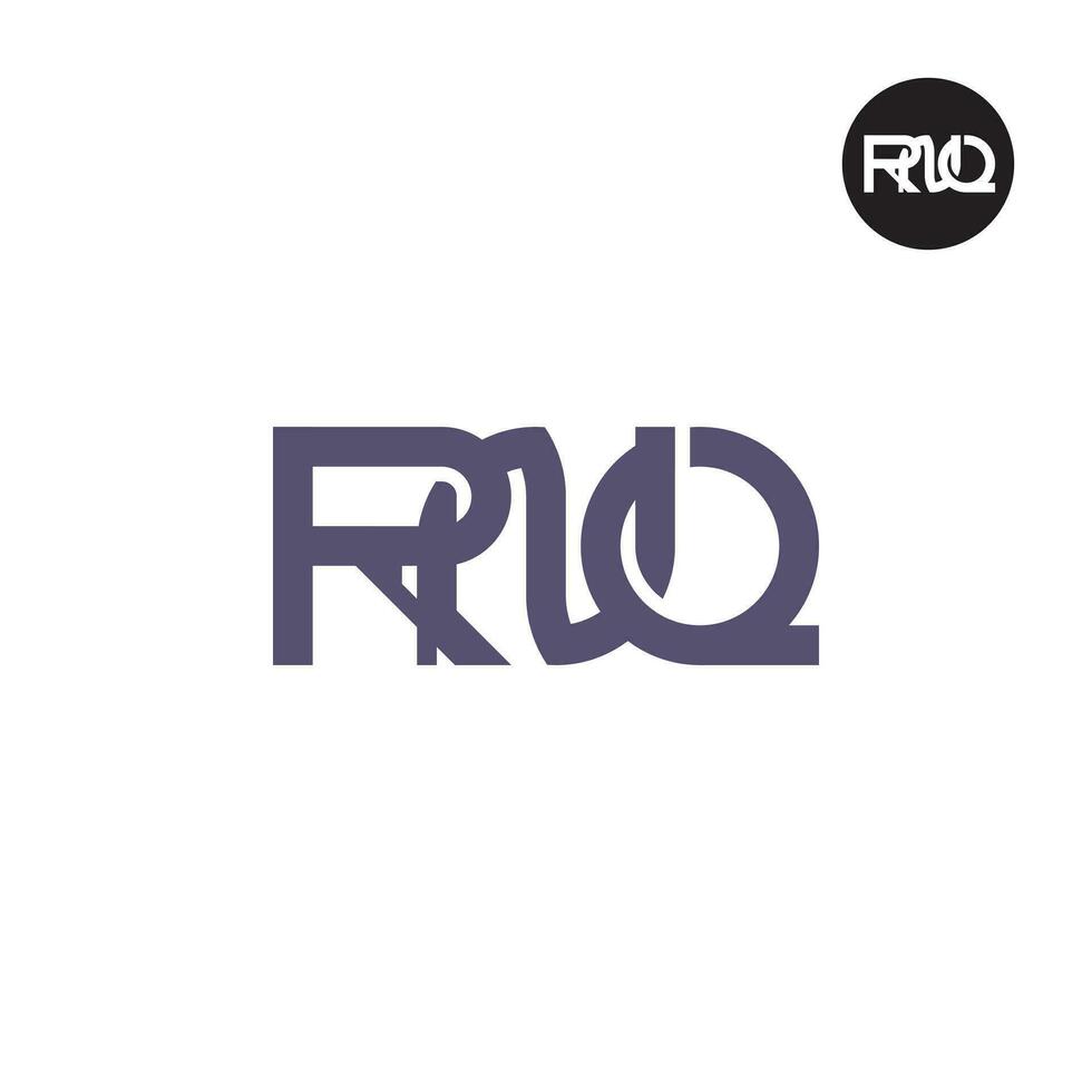 brev rnq monogram logotyp design vektor