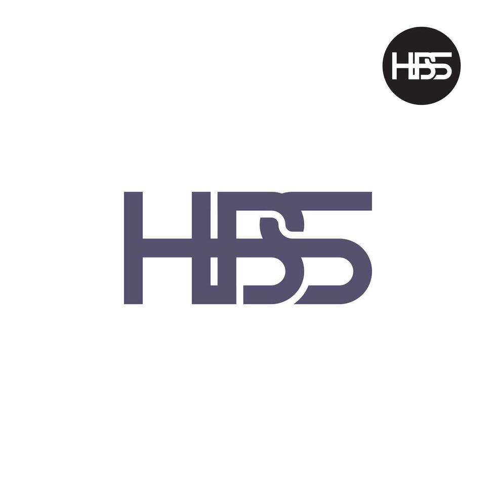 Brief hbs Monogramm Logo Design vektor