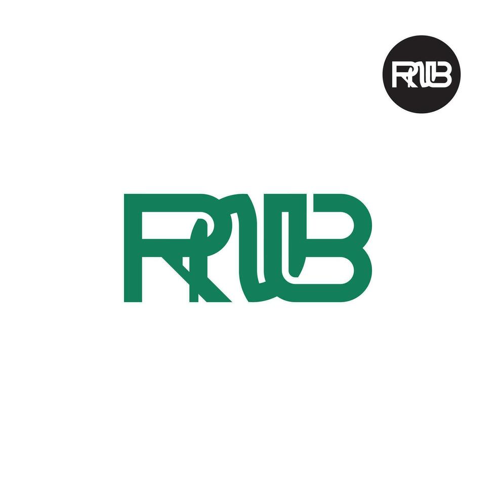 Brief rnb Monogramm Logo Design vektor