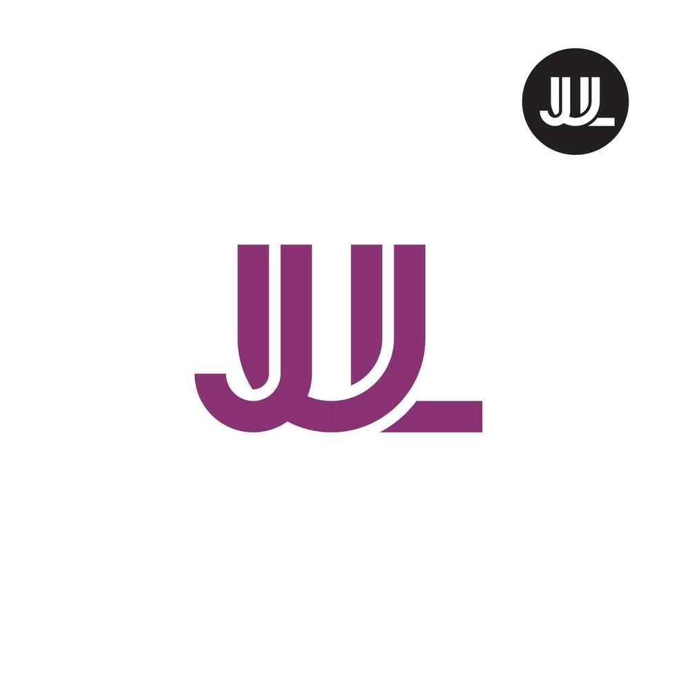 Brief jul Monogramm Logo Design vektor