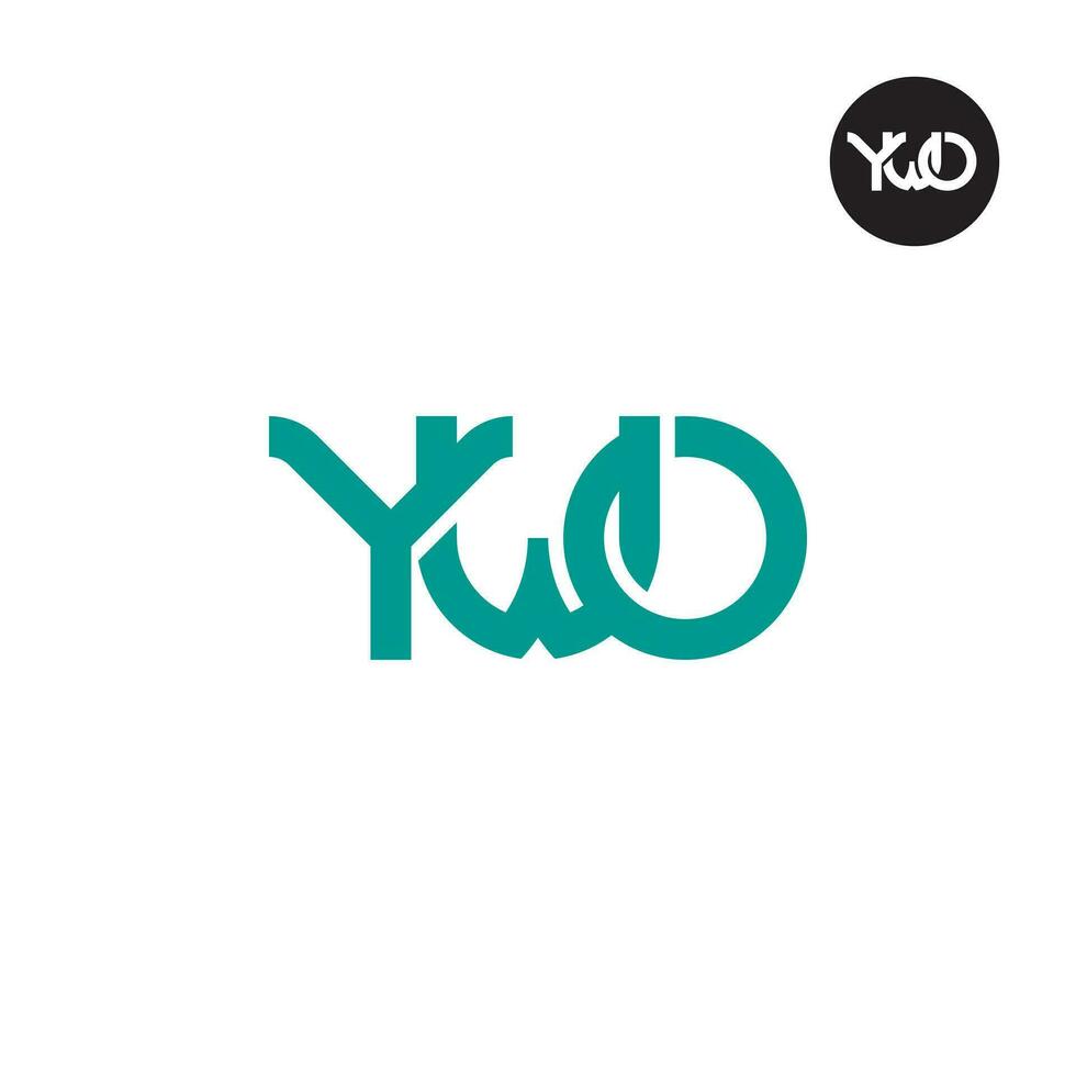 brev ywo monogram logotyp design vektor