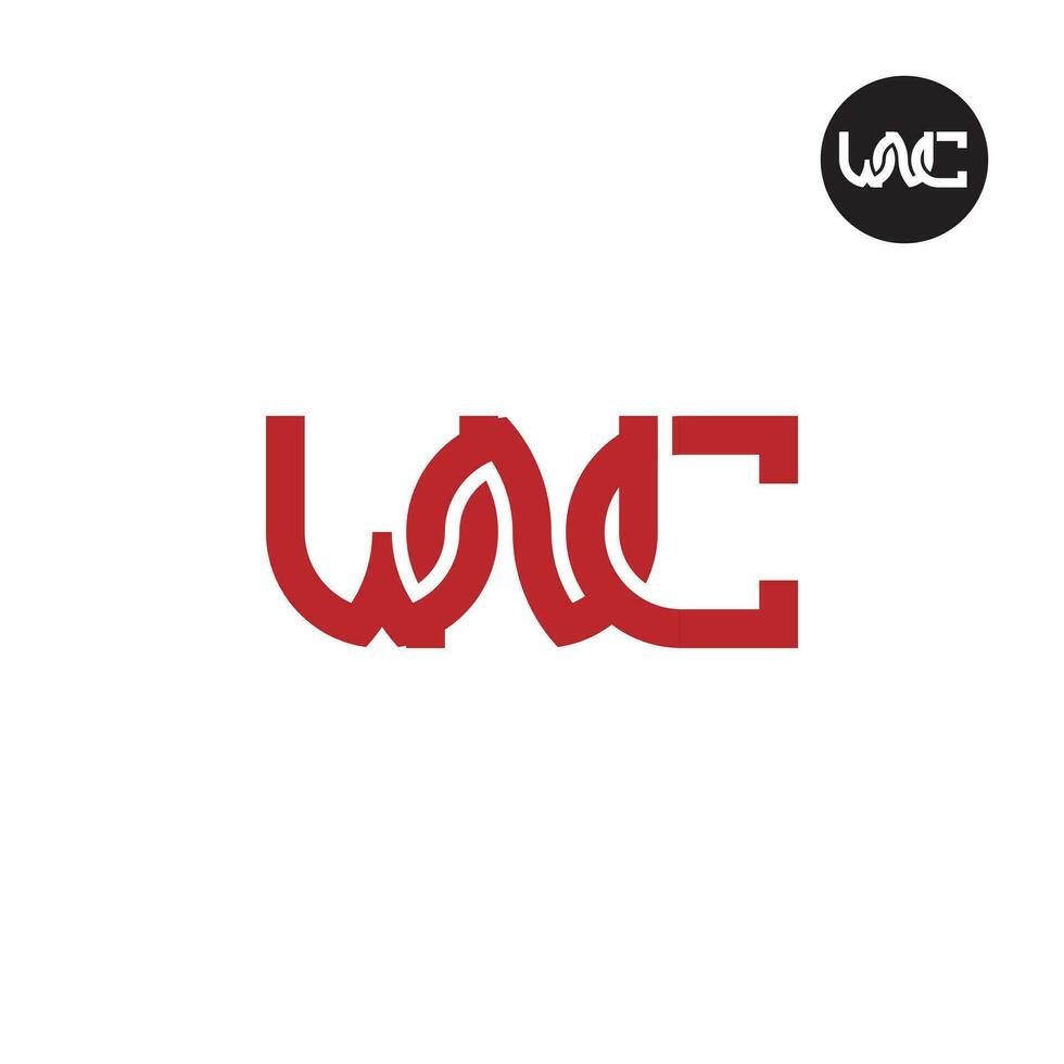 brev wnc monogram logotyp design vektor