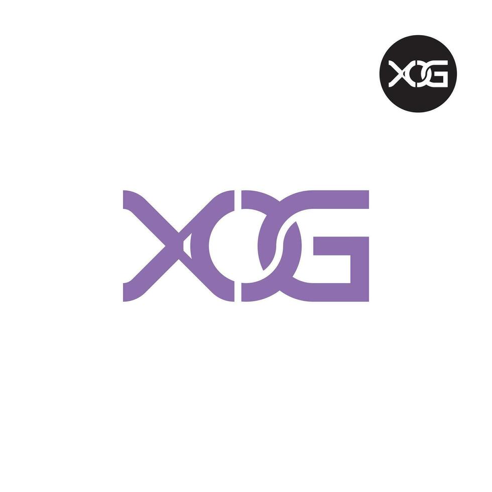 Brief xog Monogramm Logo Design vektor