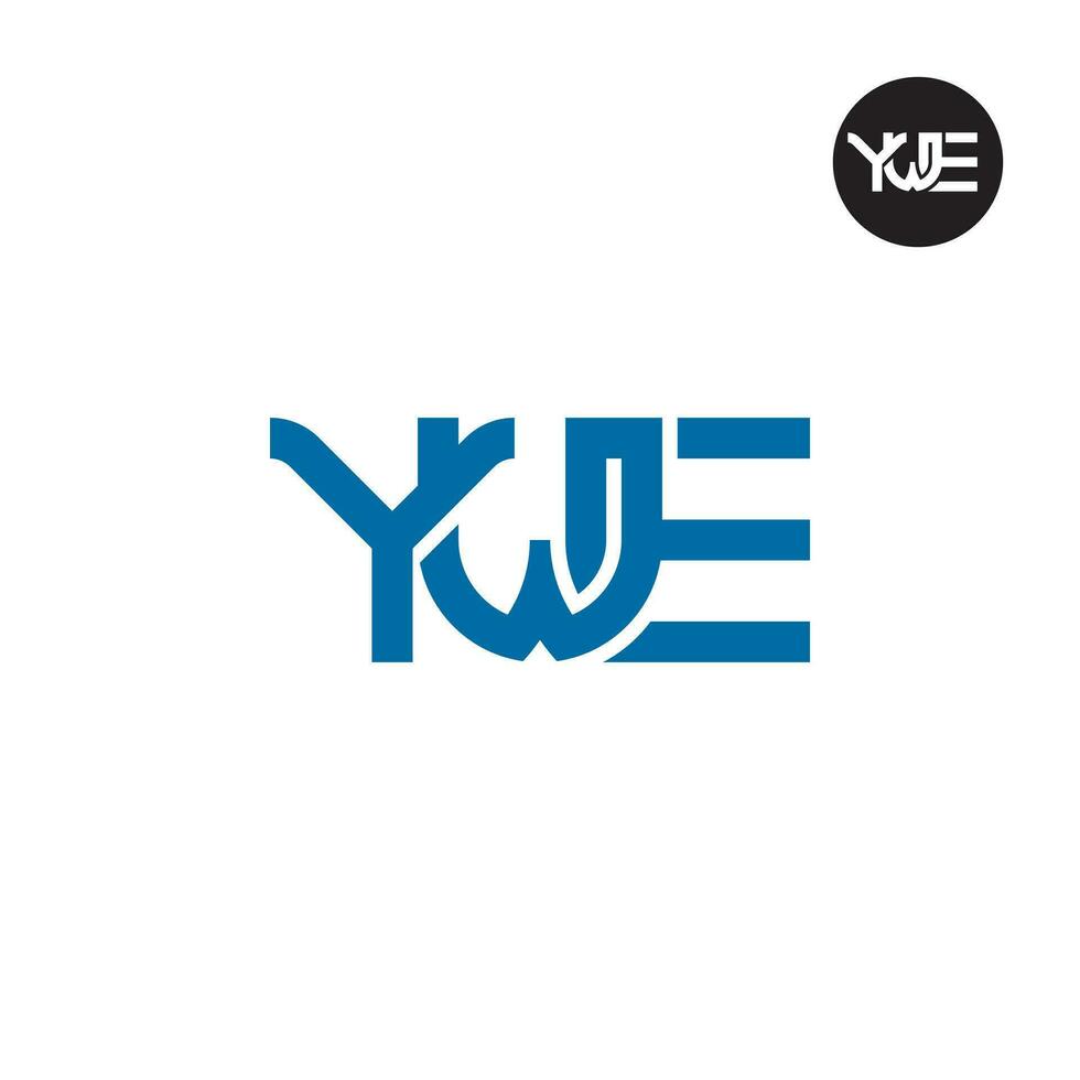 brev ywe monogram logotyp design vektor