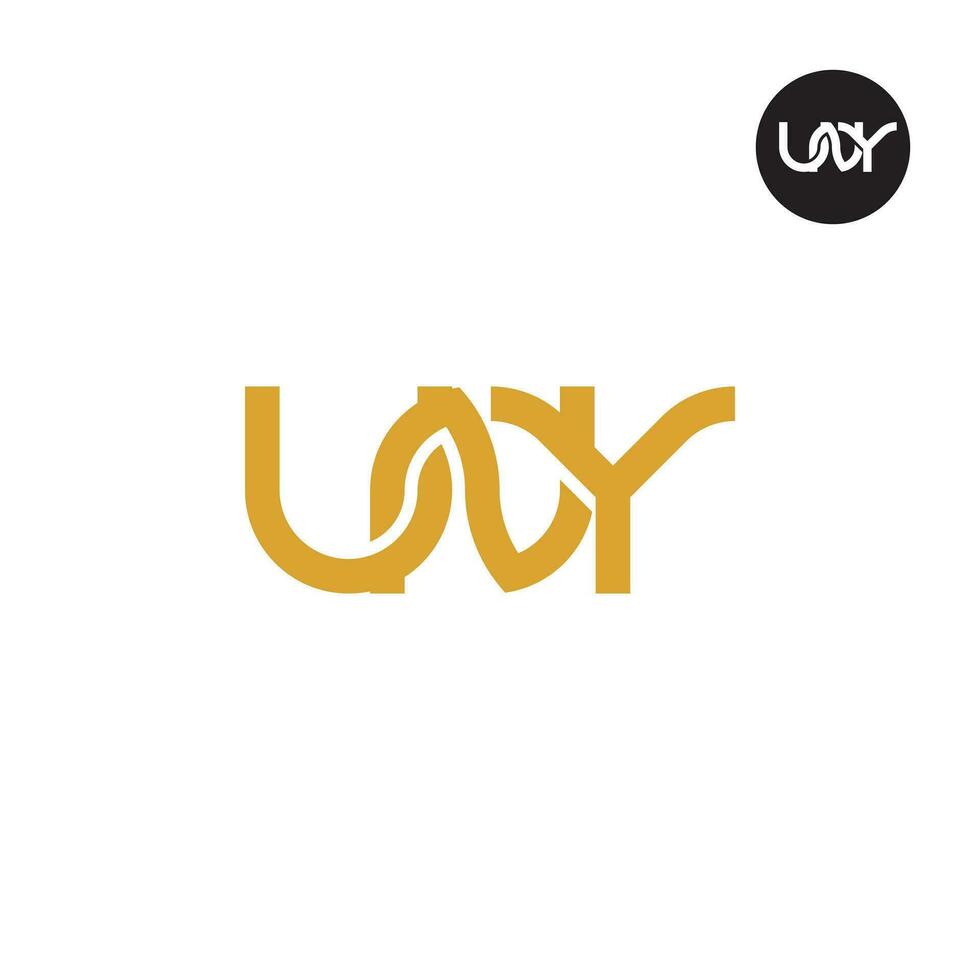 Brief uny Monogramm Logo Design vektor