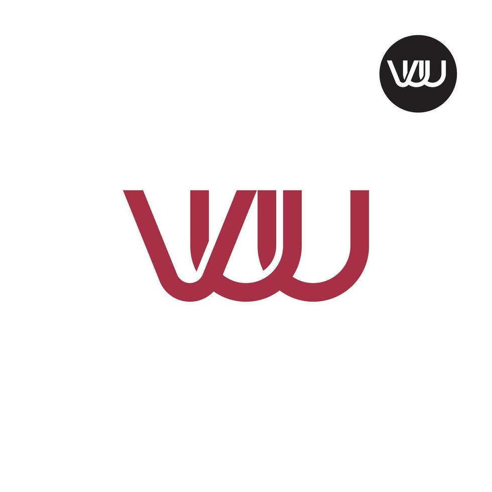 brev vuu monogram logotyp design vektor