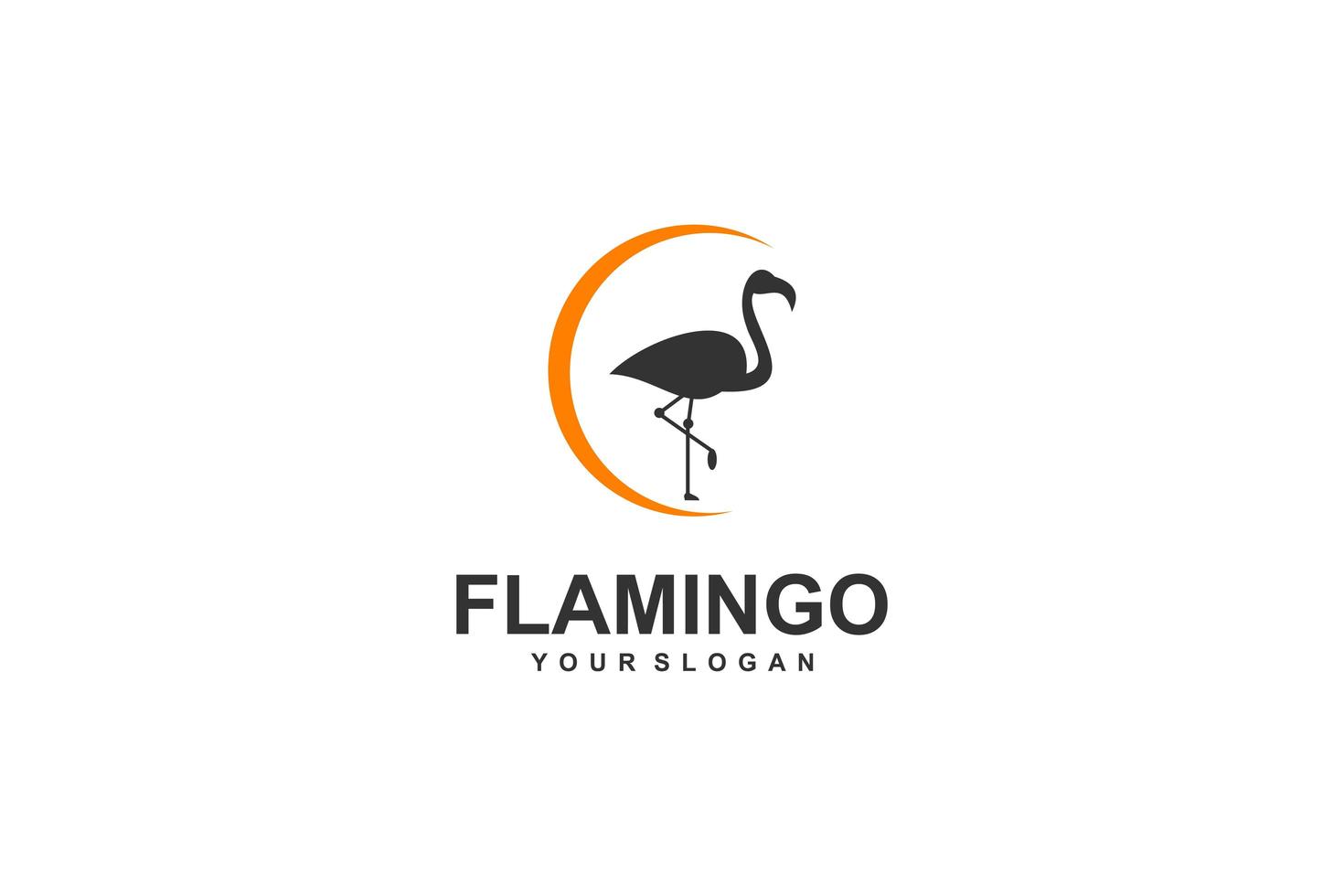 Flamingo Logo Vorlage Design Symbol Vektor Illustration